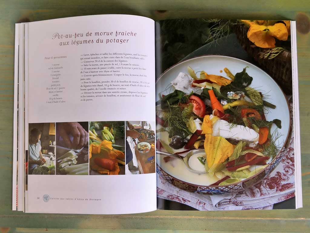 Le livre ouvert Cuisine des tables d'hôtes de Bretagne